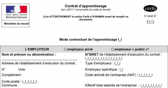 Nouvelle procédure de dépôt des contrats d’apprentissage